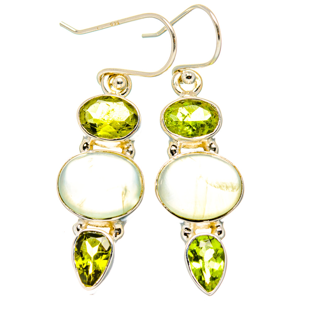 Prehnite Earrings handcrafted by Ana Silver Co - EARR429990 - Photo 2