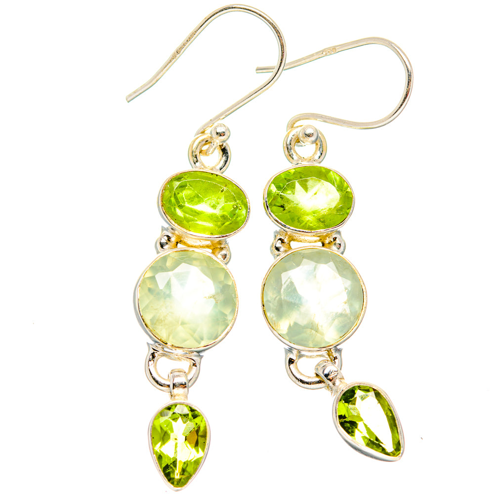 Prehnite Earrings handcrafted by Ana Silver Co - EARR430033 - Photo 2
