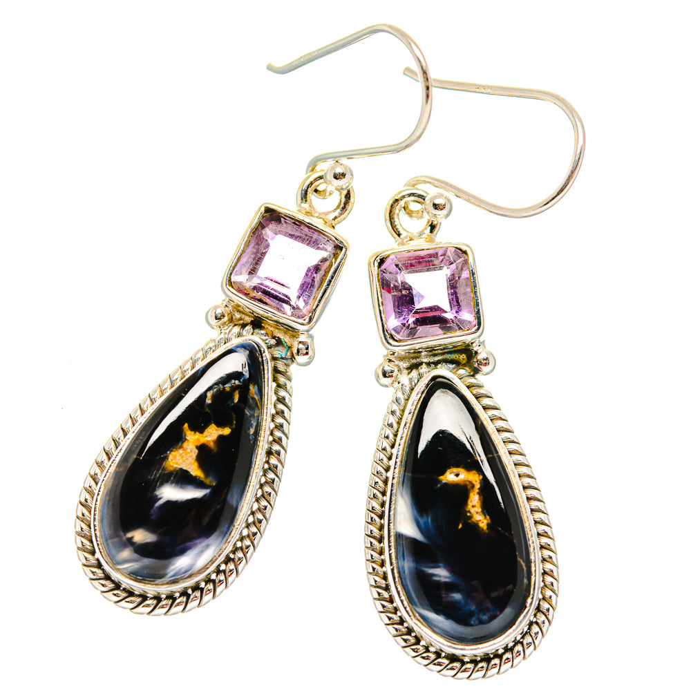 Pietersite Earrings handcrafted by Ana Silver Co - EARR430042 - Photo 2