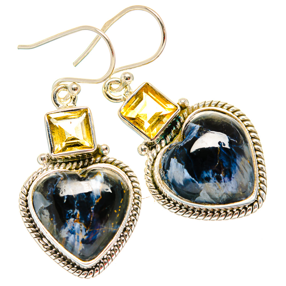 Pietersite Earrings handcrafted by Ana Silver Co - EARR430077 - Photo 2