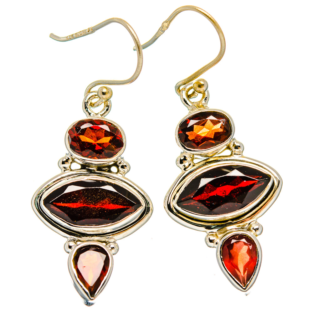 Garnet Earrings handcrafted by Ana Silver Co - EARR430091 - Photo 2