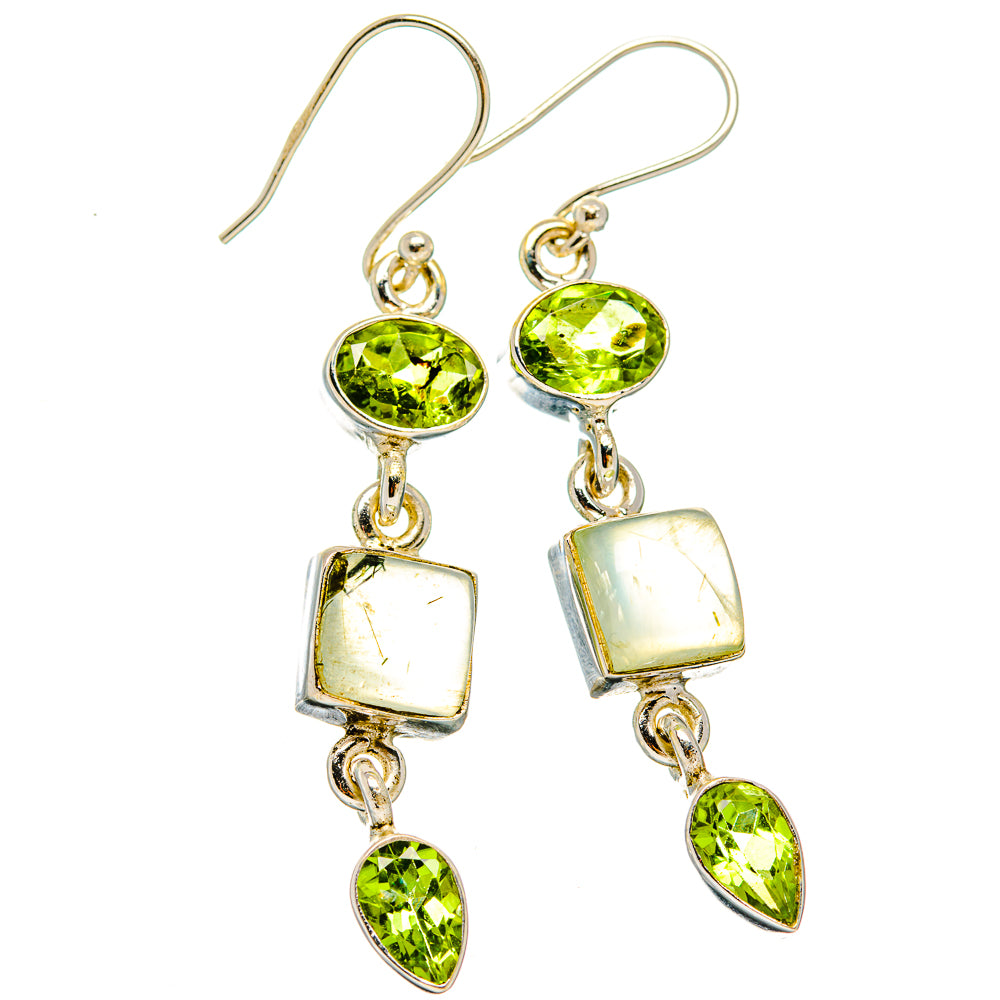 Prehnite Earrings handcrafted by Ana Silver Co - EARR430112 - Photo 2