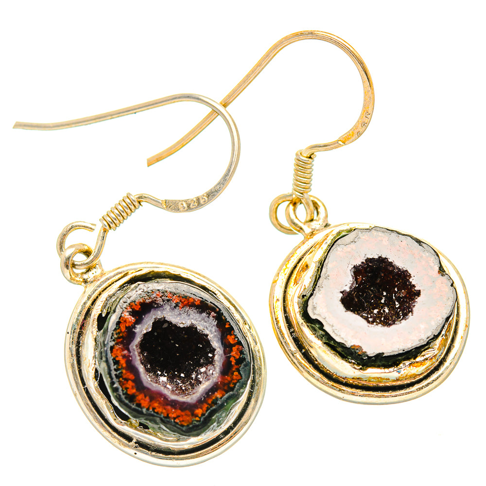 Coconut Geode Druzy Earrings handcrafted by Ana Silver Co - EARR430141 - Photo 2