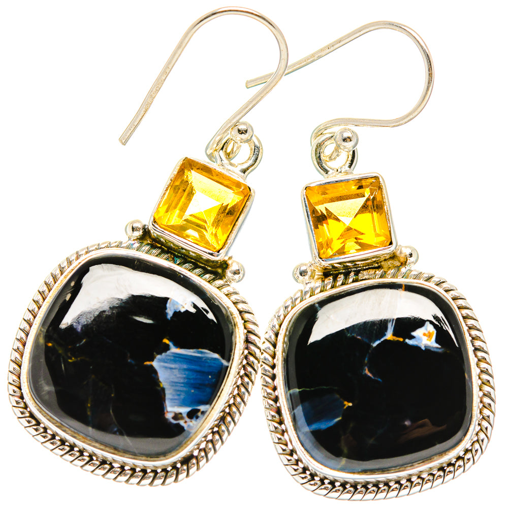 Pietersite Earrings handcrafted by Ana Silver Co - EARR430161 - Photo 2