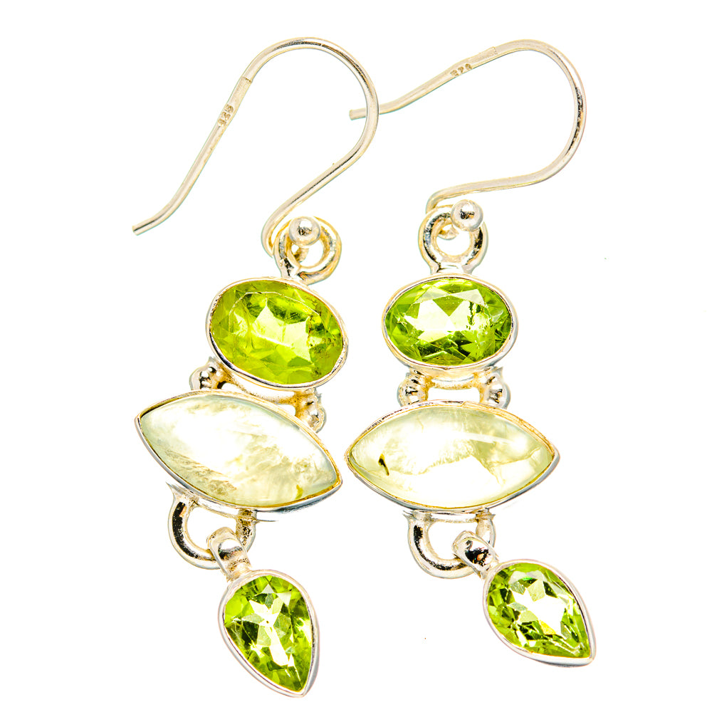 Prehnite Earrings handcrafted by Ana Silver Co - EARR430183 - Photo 2