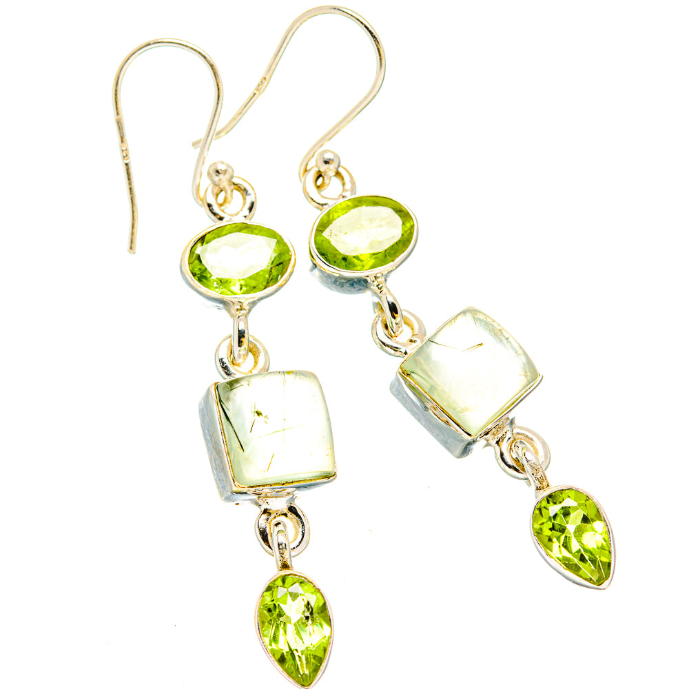 Prehnite Earrings handcrafted by Ana Silver Co - EARR430199 - Photo 2