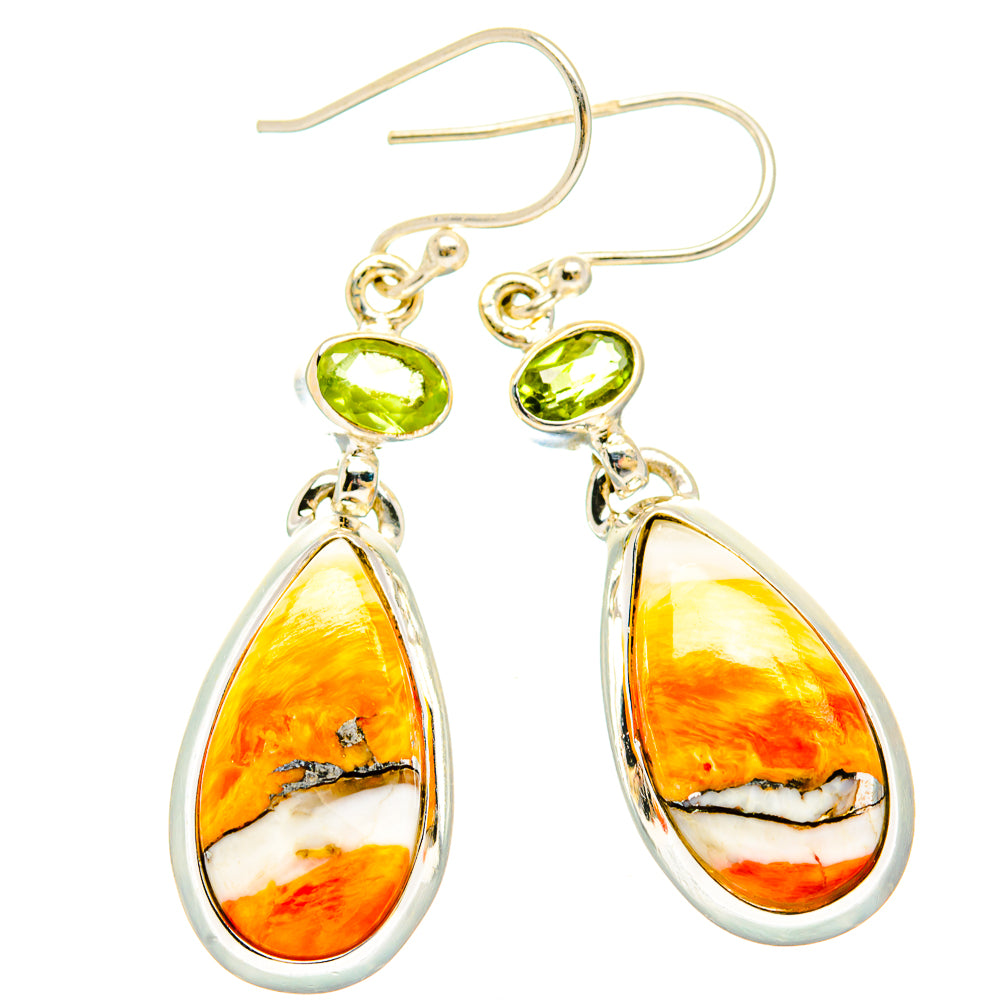 Spiny Oyster Turquoise Earrings handcrafted by Ana Silver Co - EARR430221 - Photo 2