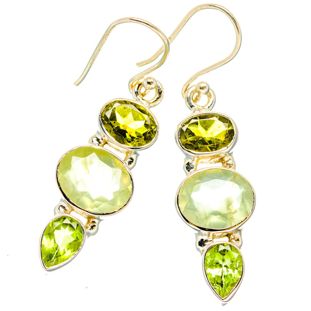 Prehnite Earrings handcrafted by Ana Silver Co - EARR430224 - Photo 2