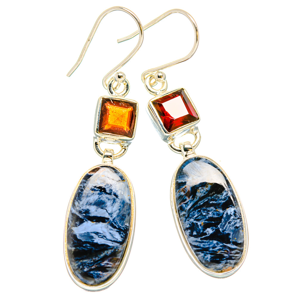 Pietersite Earrings handcrafted by Ana Silver Co - EARR430244 - Photo 2