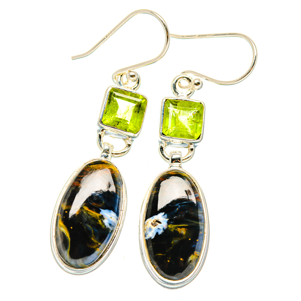 Pietersite Earrings handcrafted by Ana Silver Co - EARR430326 - Photo 2