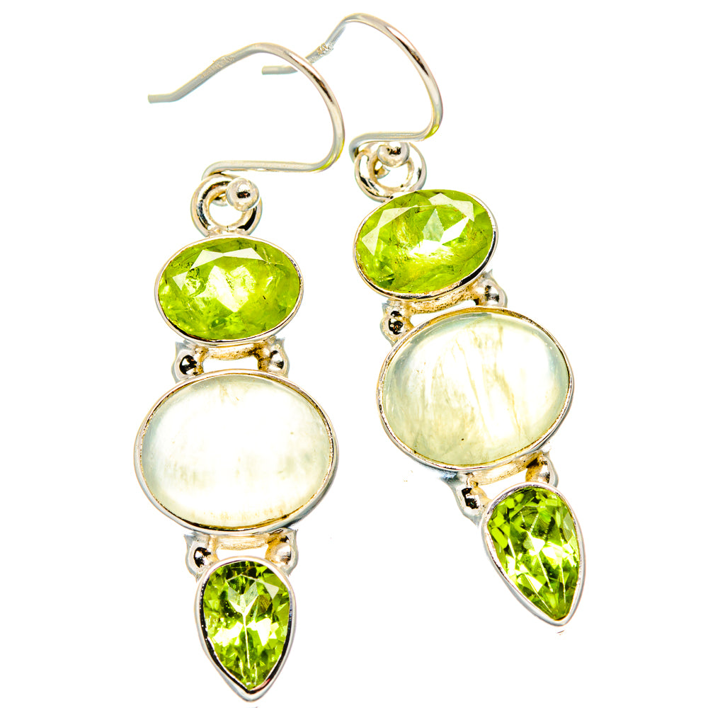 Prehnite, Peridot Earrings handcrafted by Ana Silver Co - EARR430337 - Photo 2