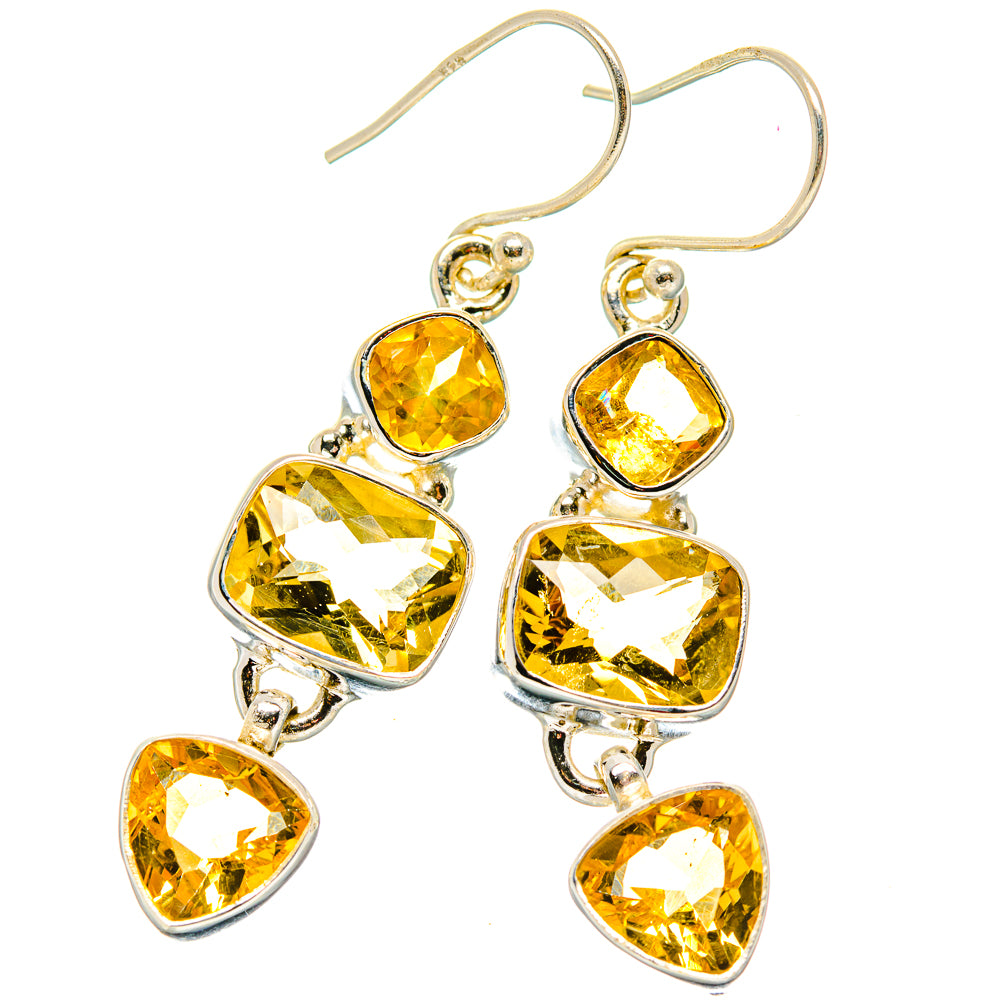 Citrine Earrings handcrafted by Ana Silver Co - EARR430389 - Photo 2