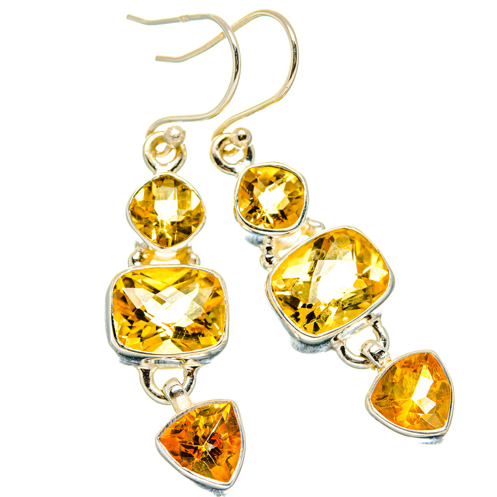 Citrine Earrings handcrafted by Ana Silver Co - EARR430391 - Photo 2