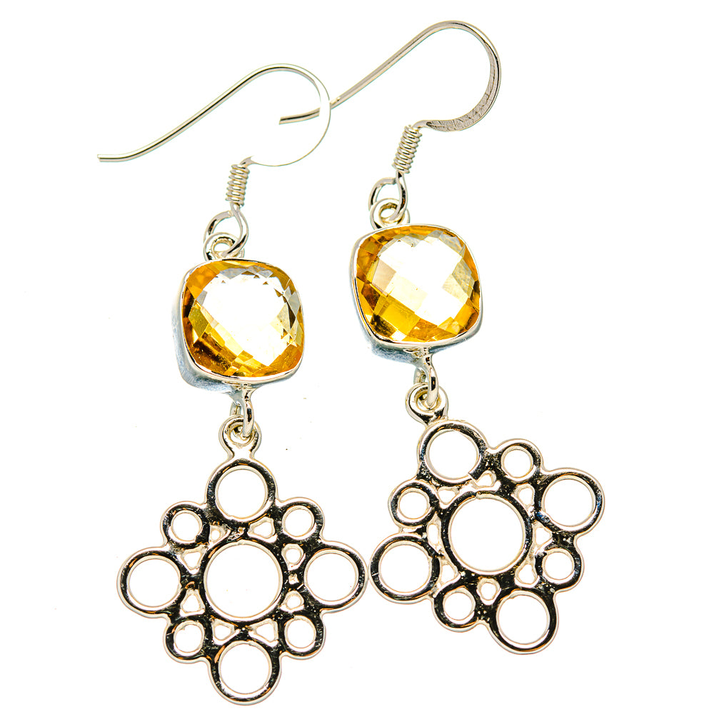 Citrine Earrings handcrafted by Ana Silver Co - EARR430456 - Photo 2
