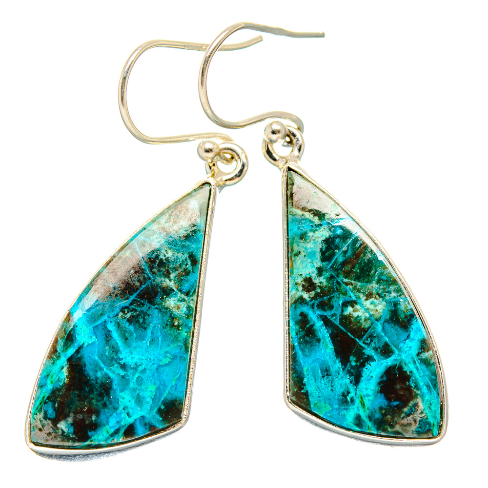 Shattuckite Earrings handcrafted by Ana Silver Co - EARR430781 - Photo 2