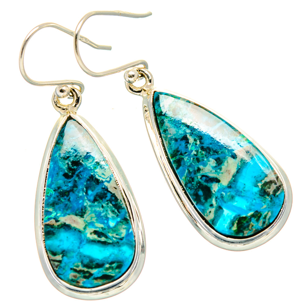 Chrysocolla Earrings handcrafted by Ana Silver Co - EARR430784 - Photo 2