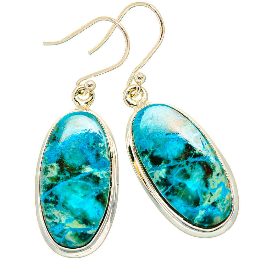 Chrysocolla Earrings handcrafted by Ana Silver Co - EARR430808 - Photo 2