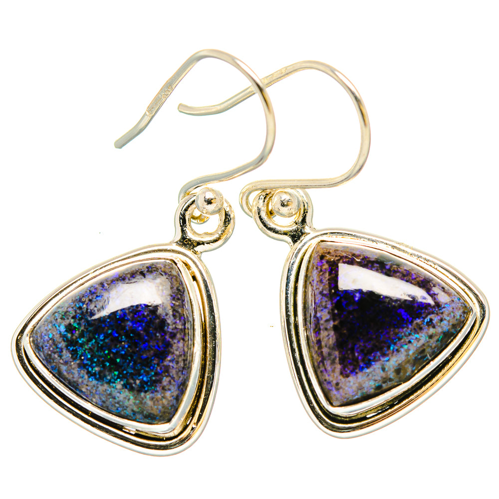 Andamooka Opal Earrings handcrafted by Ana Silver Co - EARR430809 - Photo 2
