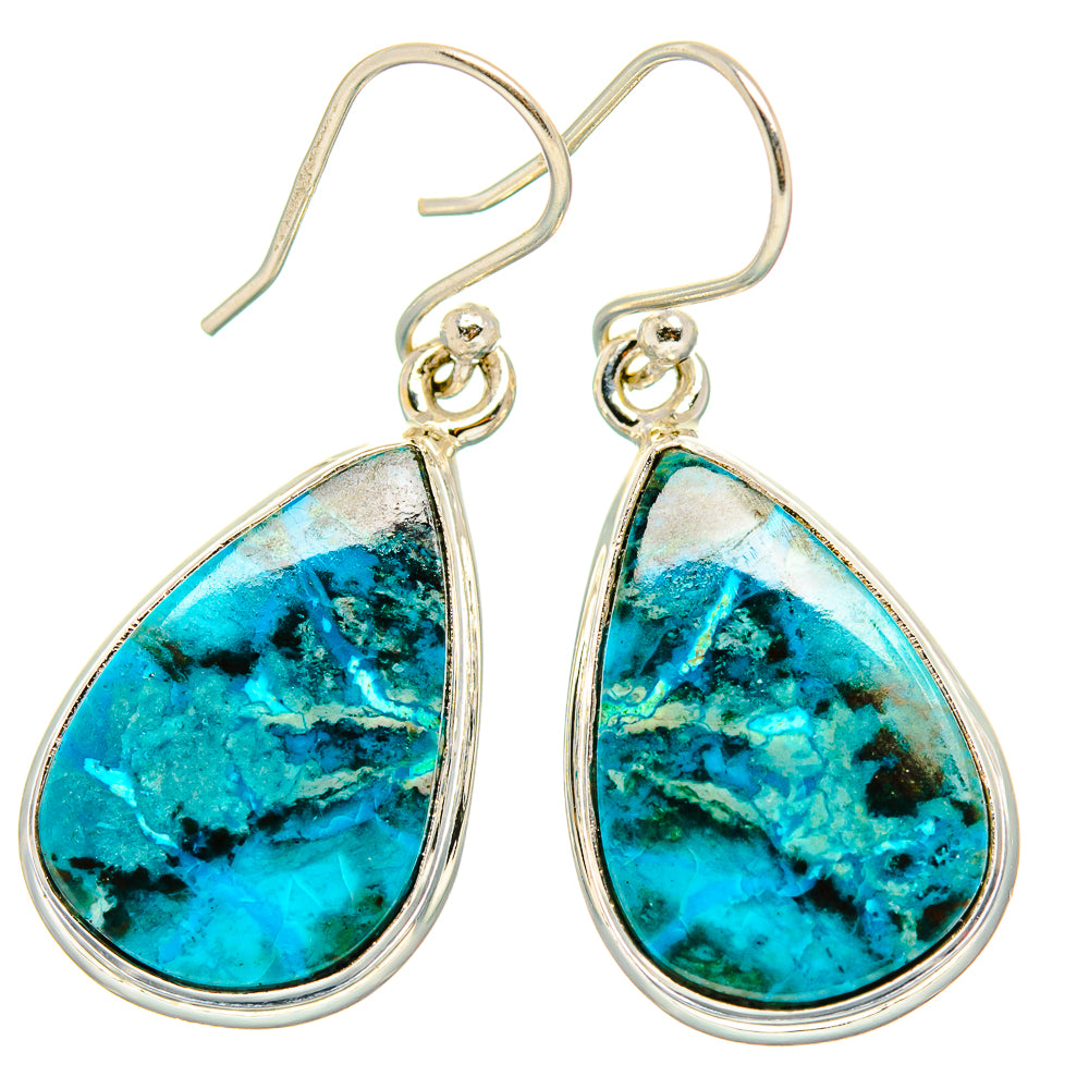 Chrysocolla Earrings handcrafted by Ana Silver Co - EARR430847 - Photo 2