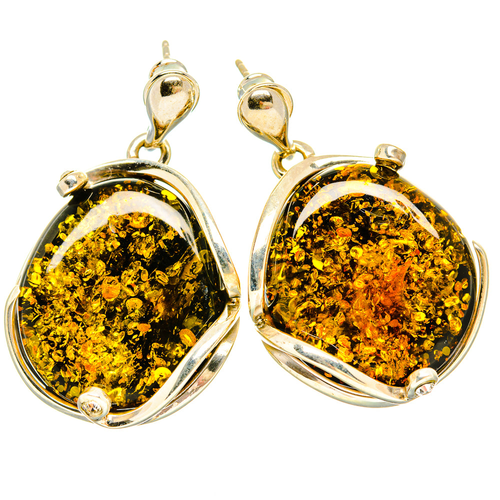 Baltic Amber Earrings handcrafted by Ana Silver Co - EARR430905 - Photo 2