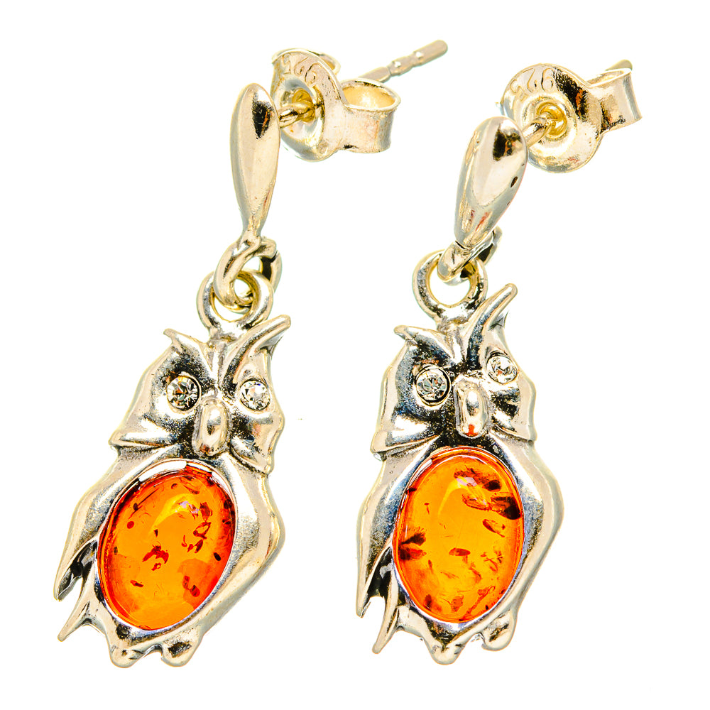 Baltic Amber Earrings handcrafted by Ana Silver Co - EARR430907 - Photo 2