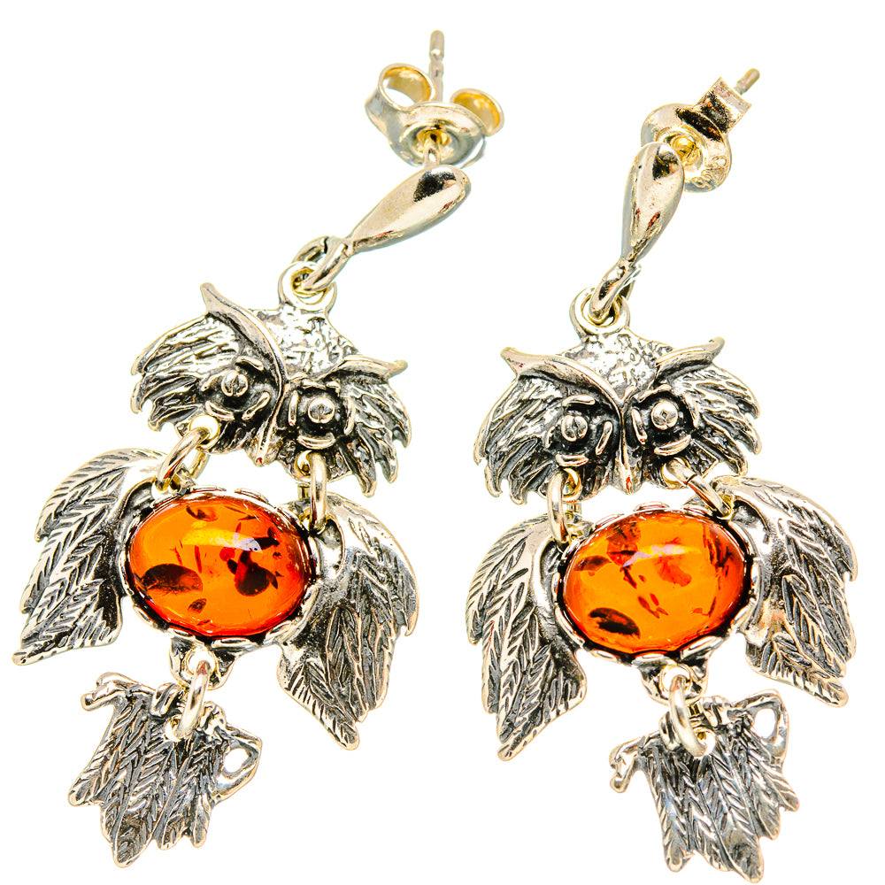 Baltic Amber Earrings handcrafted by Ana Silver Co - EARR430910 - Photo 2