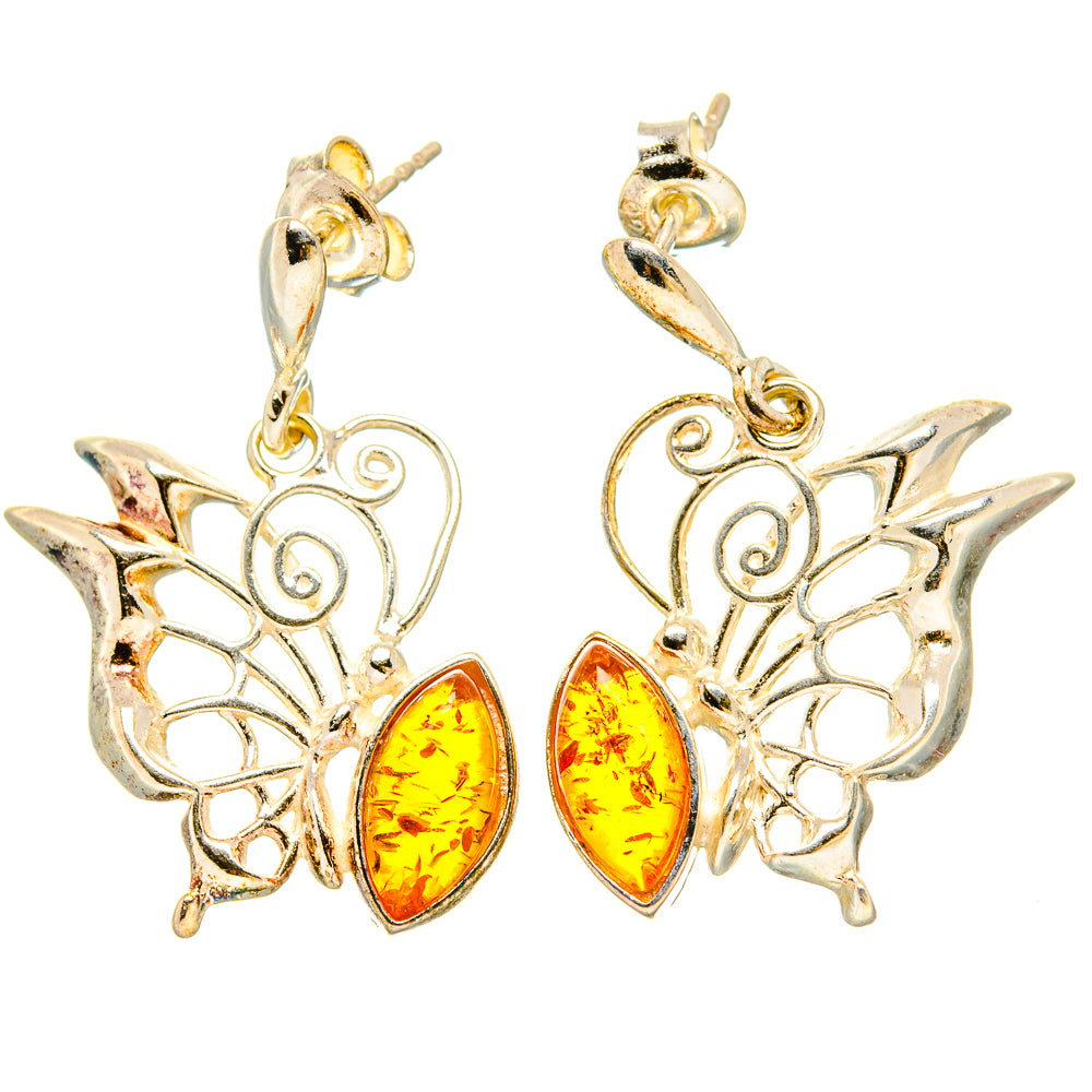 Baltic Amber Earrings handcrafted by Ana Silver Co - EARR430915 - Photo 2