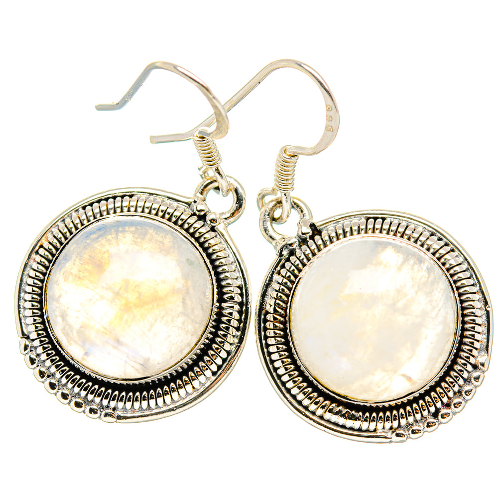 Rainbow Moonstone Earrings handcrafted by Ana Silver Co - EARR430922 - Photo 2