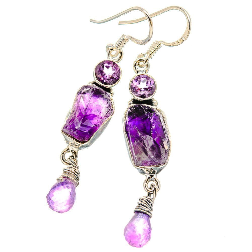 Amethyst Earrings handcrafted by Ana Silver Co - EARR430972 - Photo 2