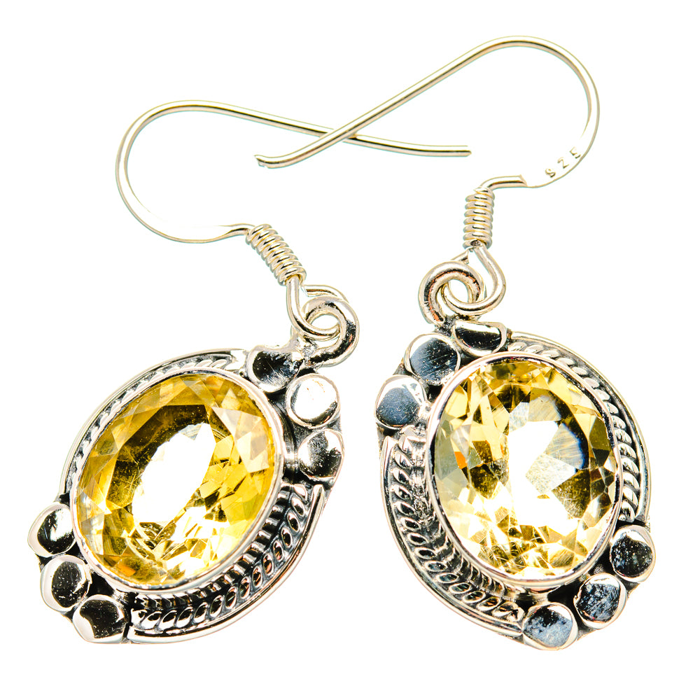 Citrine Earrings handcrafted by Ana Silver Co - EARR431032 - Photo 2