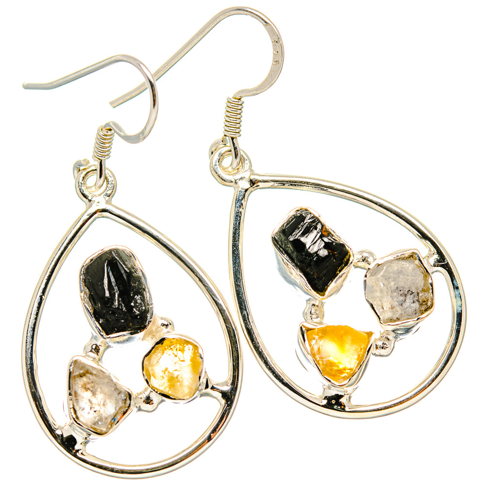 Black Tourmaline Earrings handcrafted by Ana Silver Co - EARR431033 - Photo 2
