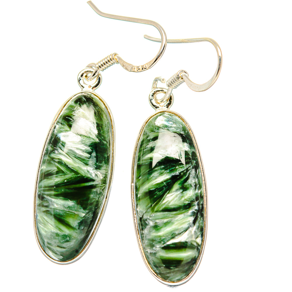 Seraphinite Earrings handcrafted by Ana Silver Co - EARR431050 - Photo 2