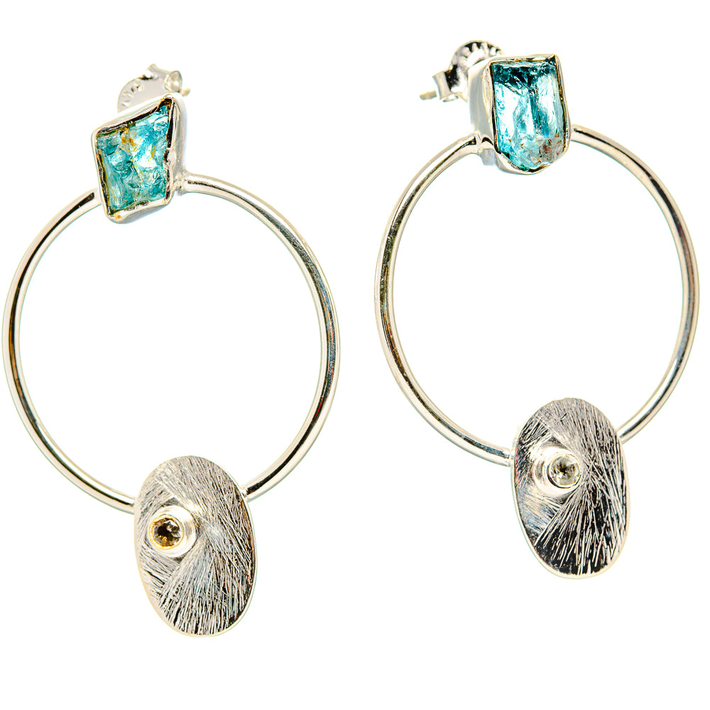 Blue Fluorite Earrings handcrafted by Ana Silver Co - EARR431070 - Photo 2