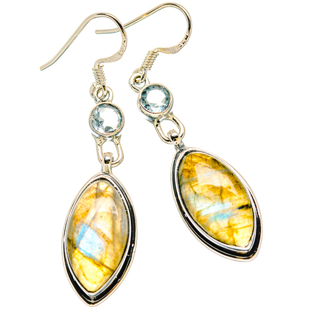 Labradorite Earrings handcrafted by Ana Silver Co - EARR431084 - Photo 2