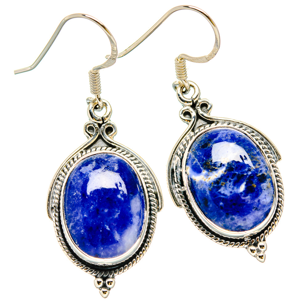 Sodalite Earrings handcrafted by Ana Silver Co - EARR431095 - Photo 2
