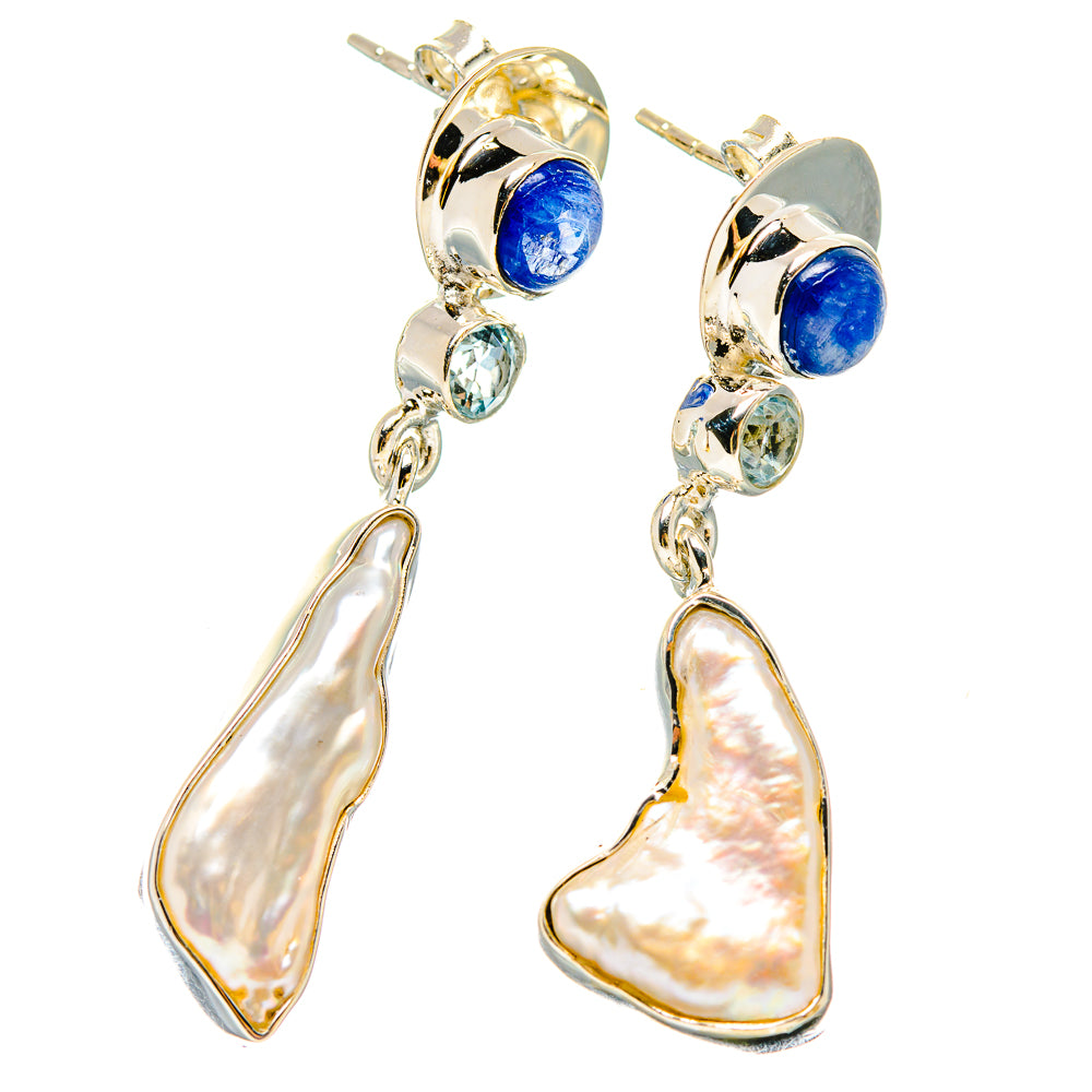 Mother Of Pearl Earrings handcrafted by Ana Silver Co - EARR431097 - Photo 2