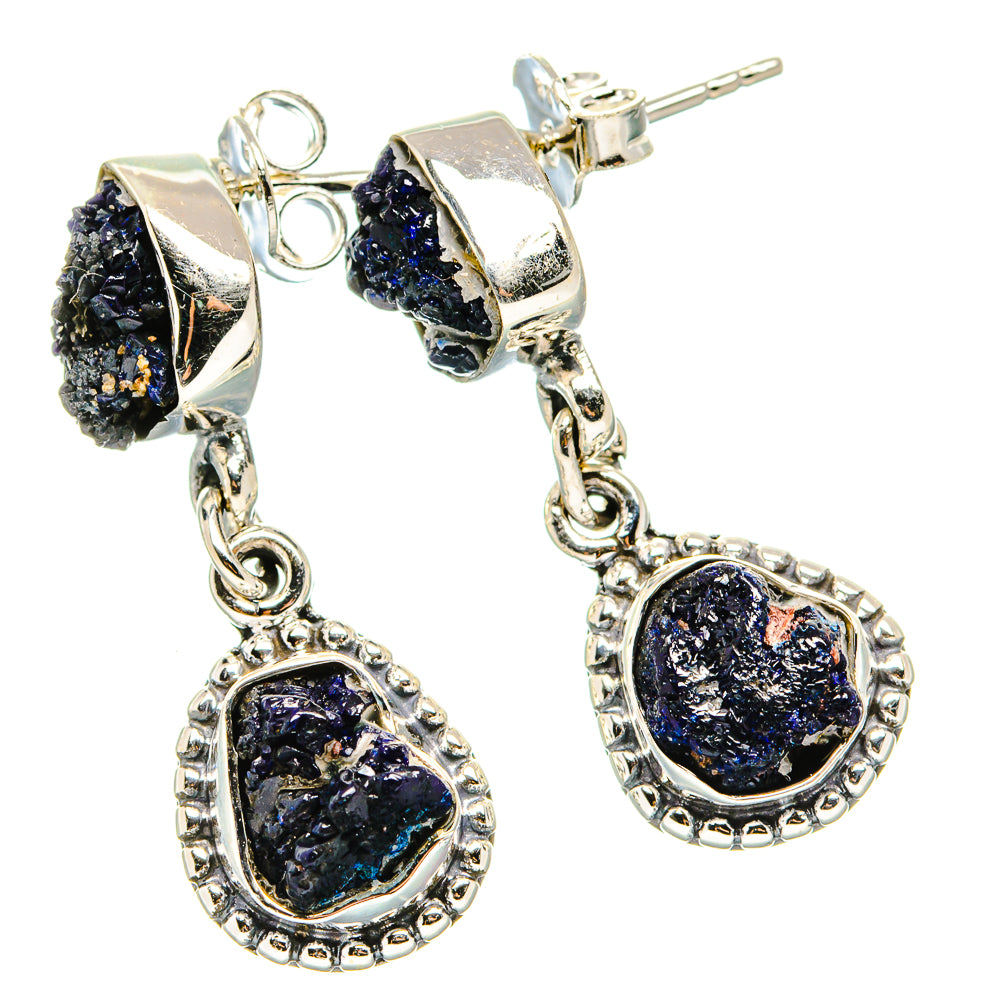 Azurite Earrings handcrafted by Ana Silver Co - EARR431128 - Photo 2