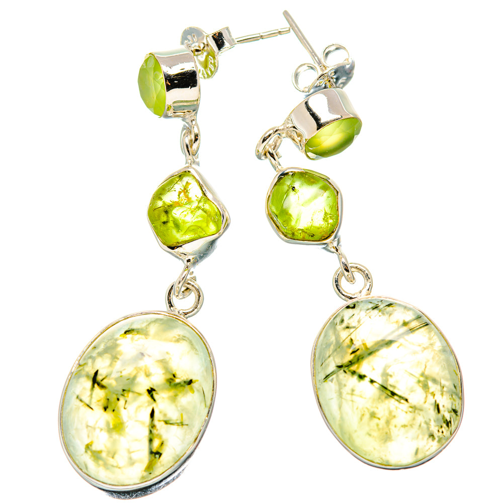 Prehnite Earrings handcrafted by Ana Silver Co - EARR431133 - Photo 2