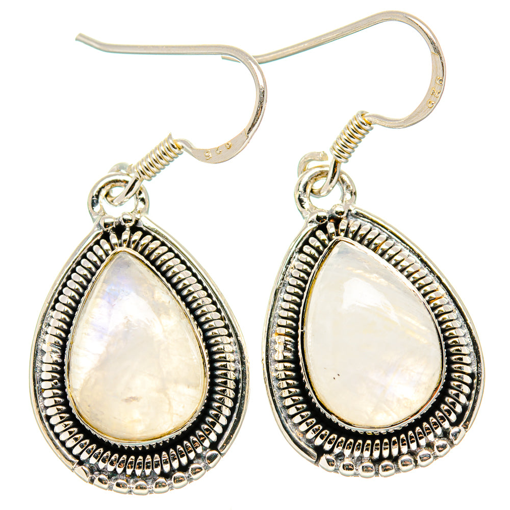 Rainbow Moonstone Earrings handcrafted by Ana Silver Co - EARR431141 - Photo 2