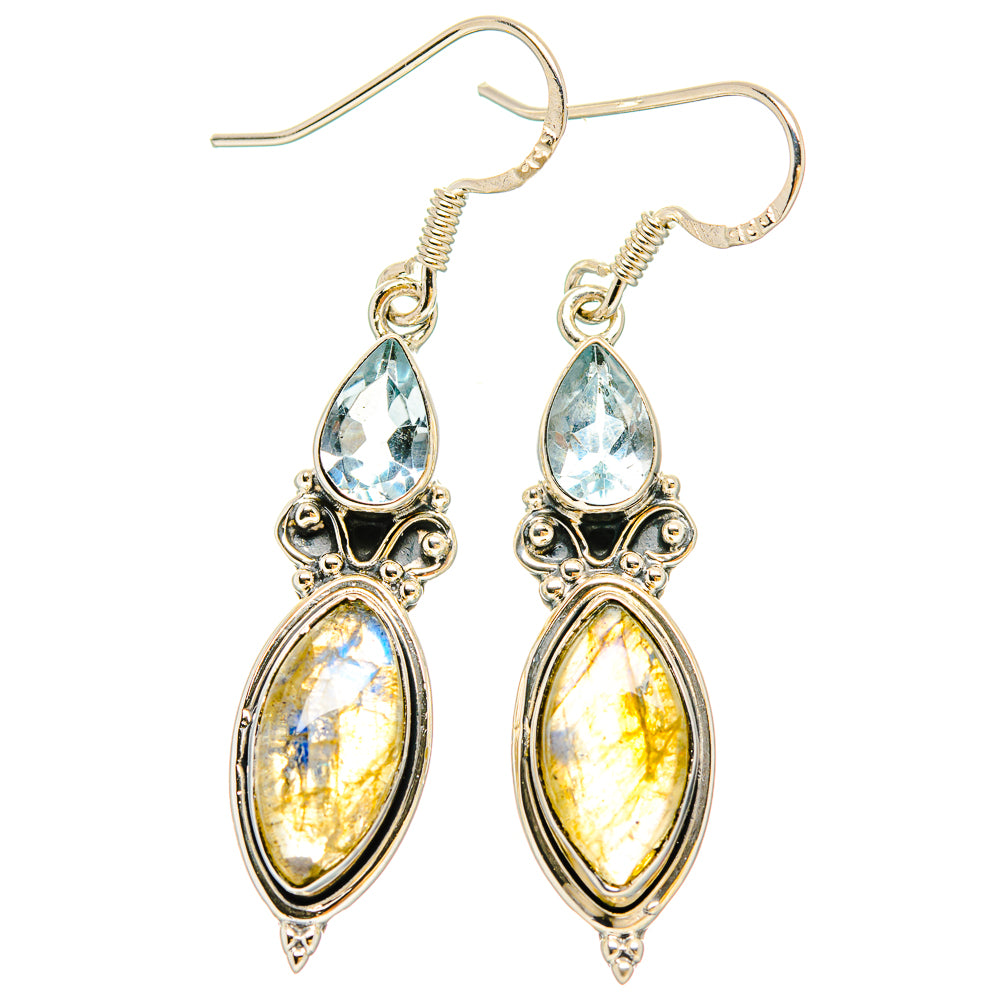 Labradorite Earrings handcrafted by Ana Silver Co - EARR431175 - Photo 2