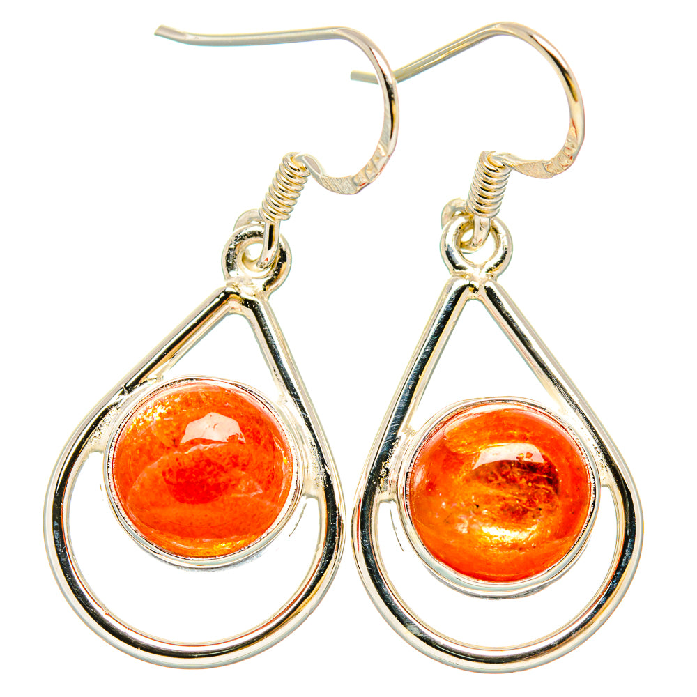 Sunstone Earrings handcrafted by Ana Silver Co - EARR431178 - Photo 2