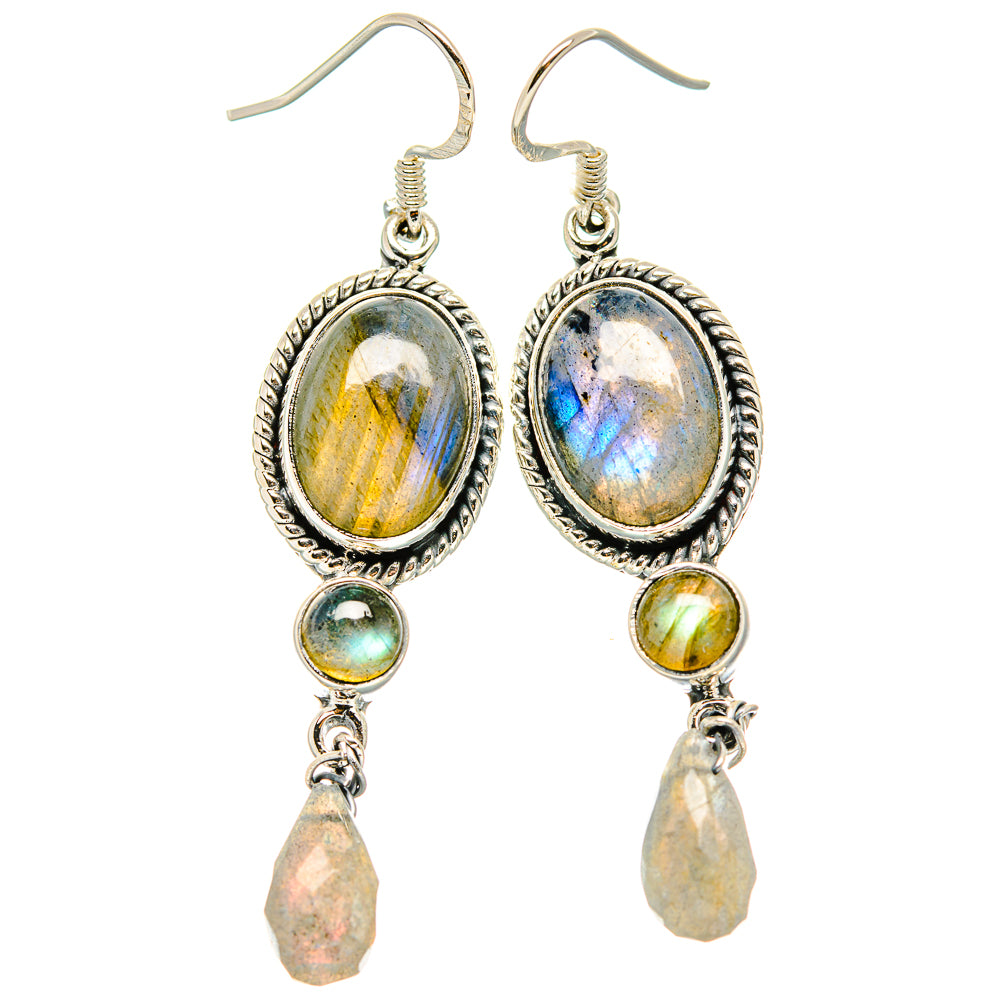 Labradorite Earrings handcrafted by Ana Silver Co - EARR431267 - Photo 2