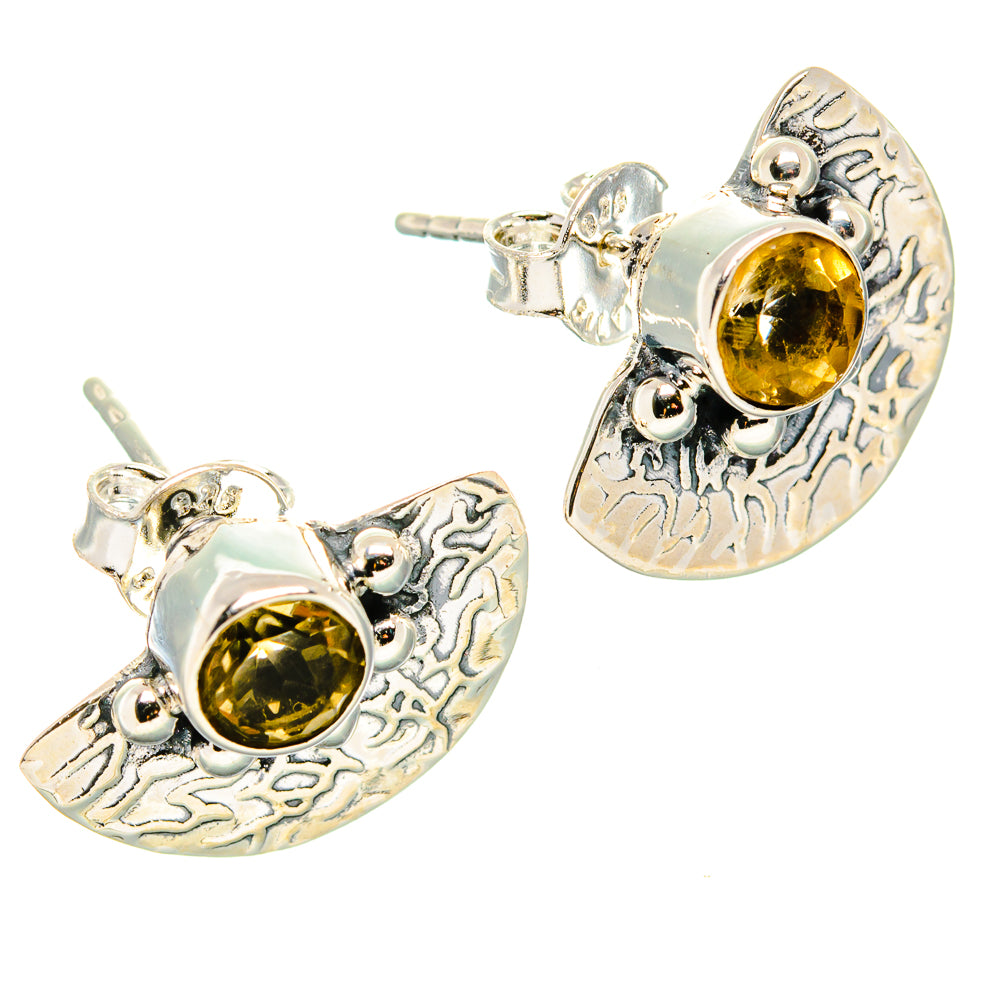 Citrine Earrings handcrafted by Ana Silver Co - EARR431275 - Photo 2