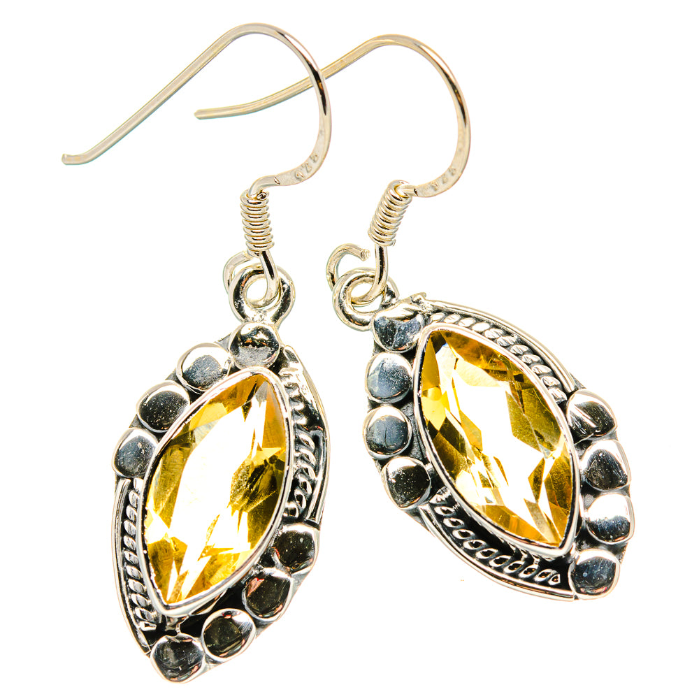 Citrine Earrings handcrafted by Ana Silver Co - EARR431301 - Photo 2