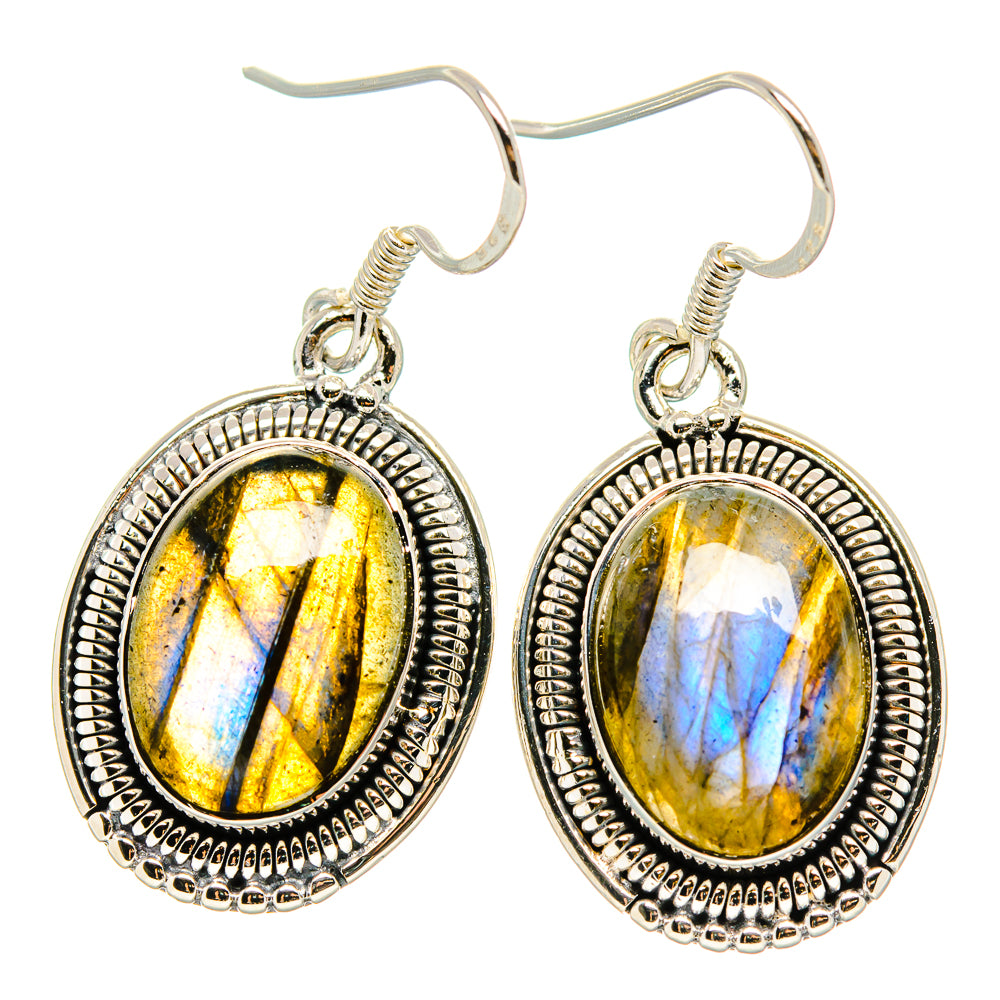 Labradorite Earrings handcrafted by Ana Silver Co - EARR431397 - Photo 2