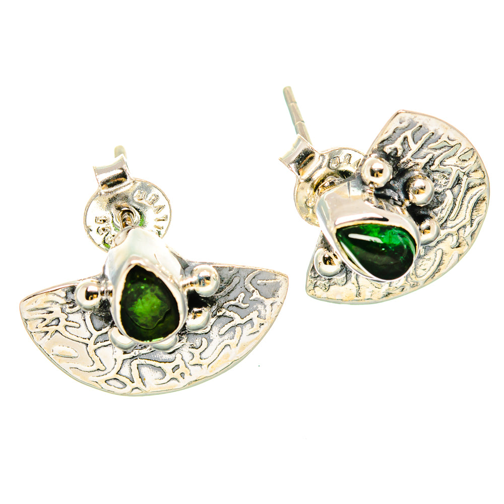 Green Tourmaline Earrings handcrafted by Ana Silver Co - EARR431419 - Photo 2