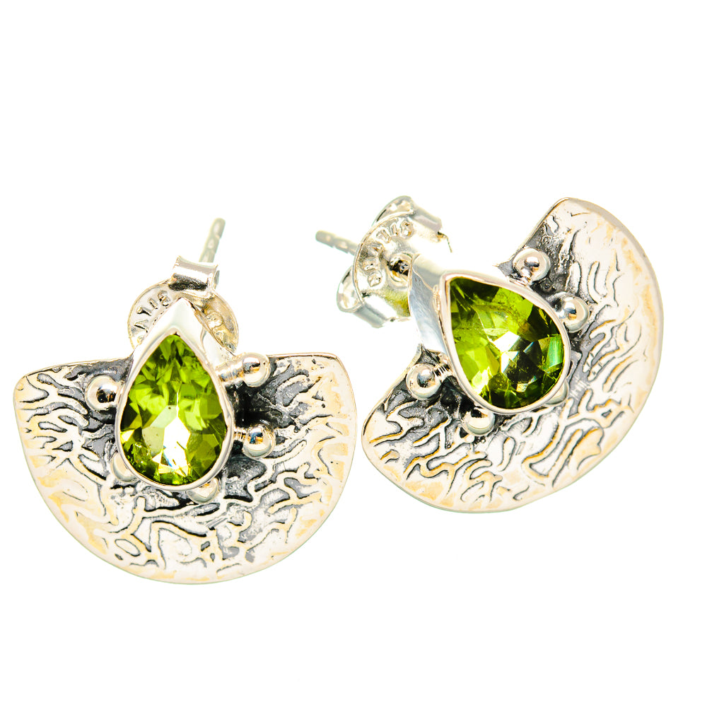 Peridot Earrings handcrafted by Ana Silver Co - EARR431423 - Photo 2