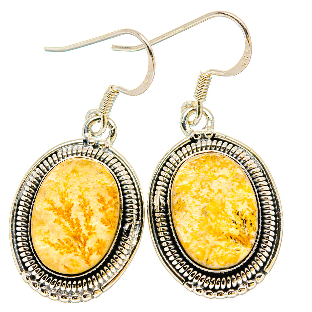 Germany Psilomelane Dendrite Earrings handcrafted by Ana Silver Co - EARR431453 - Photo 2