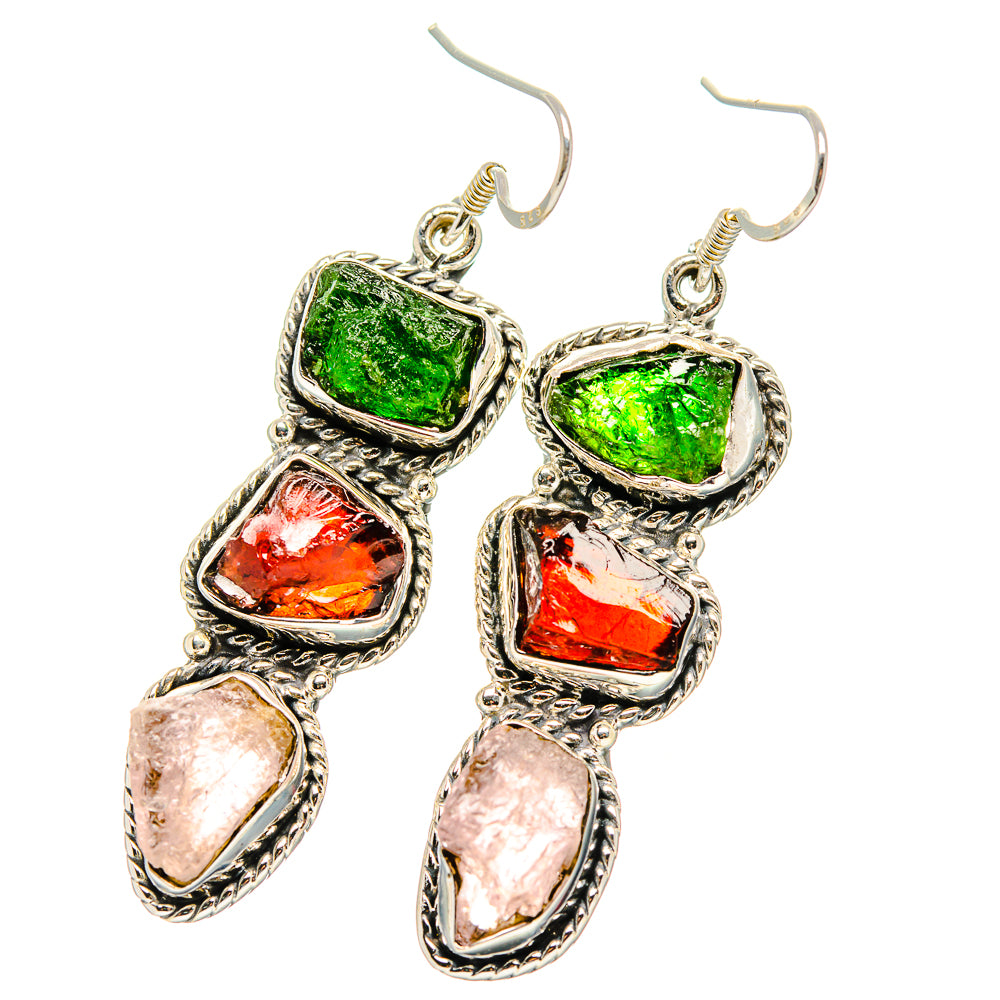 Chrome Diopside Earrings handcrafted by Ana Silver Co - EARR431581 - Photo 2