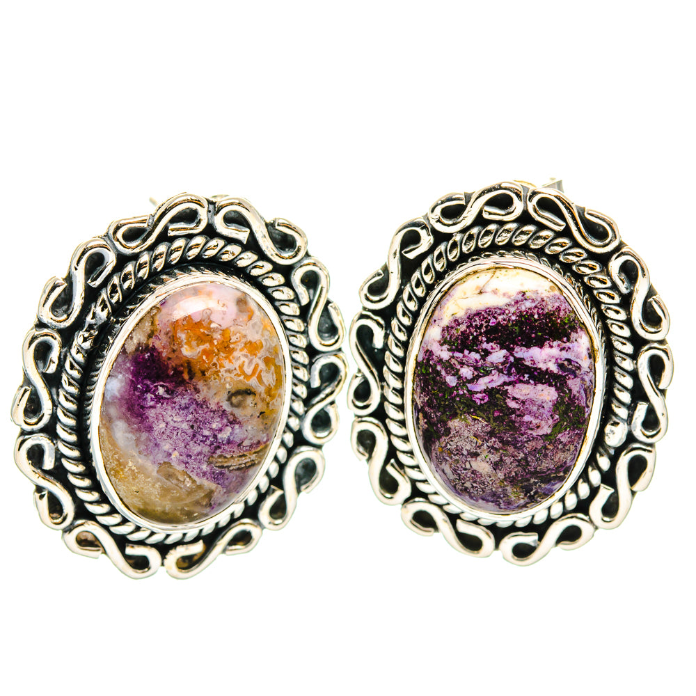 Stichtite Earrings handcrafted by Ana Silver Co - EARR428556 - Photo 2